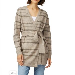 Heartloom Luca Striped Beige Cardigan, Size L